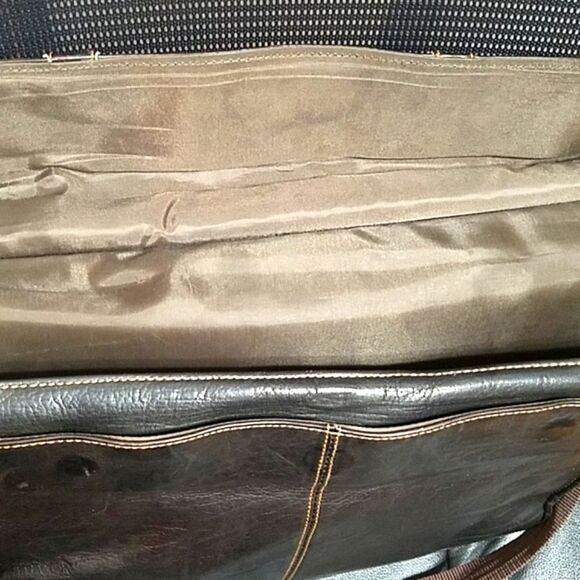 Wilson's VTG Large Chocolate Brown Leather Briefcase Men's Computer Bag Organize - Picture 14 of 16